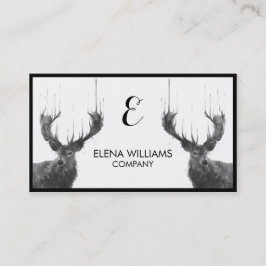 Cartão De Visita Watercolor Animal Deer