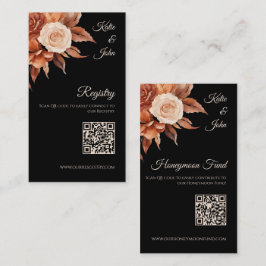 Cartão De Visita Watercolor Autumn Elegance - Wedking Registry-