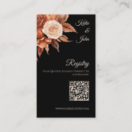 Cartão De Visita Watercolor Autumn Elegance - Wedking Registry-