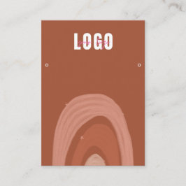 Cartão De Visita Watercolor Boho Rainbow Terracotta Earring Display