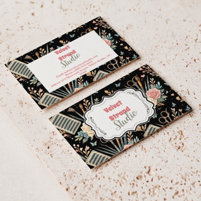 Cartão De Visita Watercolor Floral Lash Artist (Criador carregado)