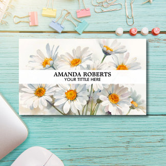 Cartão De Visita Watercolor Floral Personal