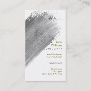 Cartão De Visita Watercolor Modern Nature Paint Brushstrokes