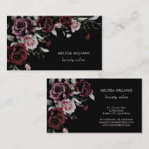 Watercolor Roses Black Background