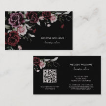 Watercolor Roses Black Background