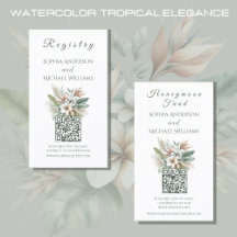 Watercolor Tropical Elegance - Registry-Honeymoon