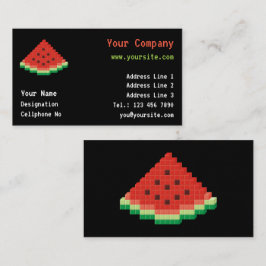 Cartão De Visita Watermelon Pixel Art