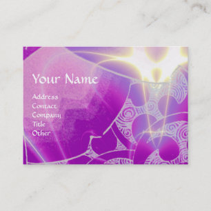 Cartão De Visita WAVES, roxas brancas roxas azuis brilhantes e vibr