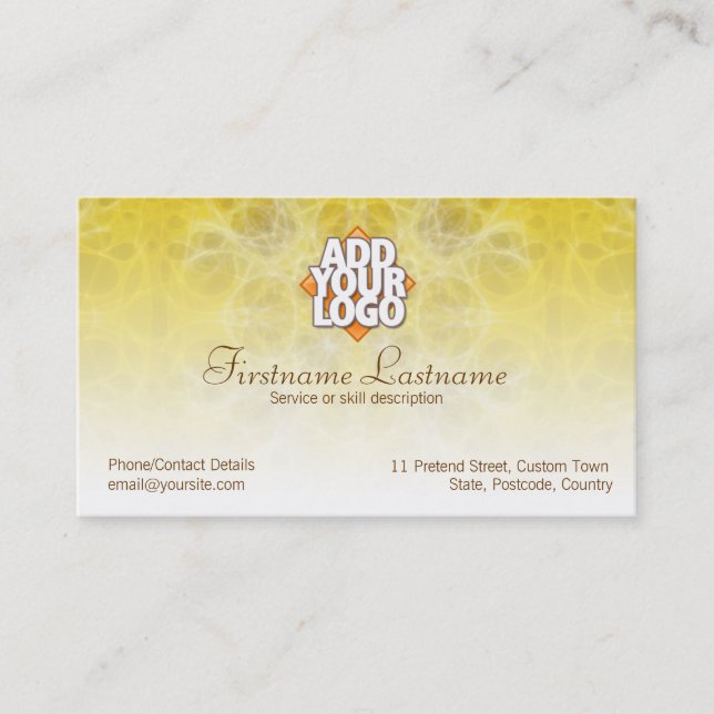 Cartão de visita Web Amarelo (Frente)