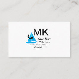 Cartão De Visita Web site do agente do viagem da seta preta do barc