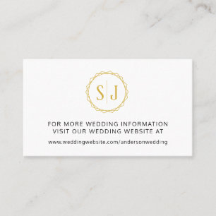 Cartão De Visita Web site geométrico Dourado do casamento do