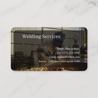 Cartão De Visita Welding Services Business card editable