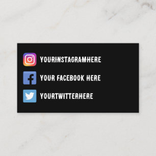 Cartão De Visita Western Vintage Instagram Twitter Facebook