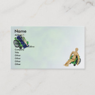 Cartão De Visita WheelchairCrutches, nome, endereço 1, endereço 2