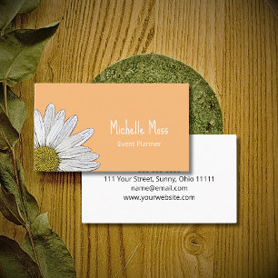 Cartão De Visita Whimsical Boho Daisy Botanical