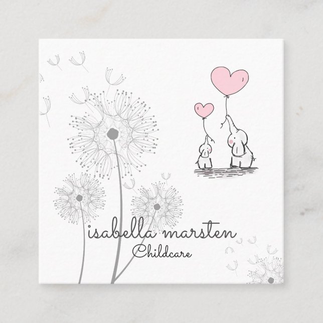 Cartão de visita Whimsical Chilcare (Frente)