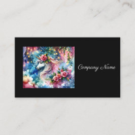 Cartão De Visita Whimsical Fantasy Unicorn
