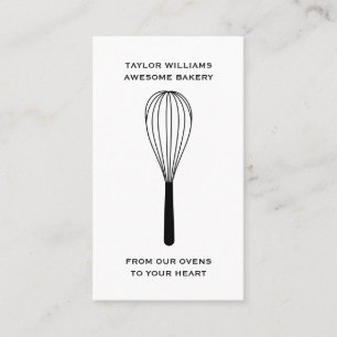 Cartão De Visita Whisk Bakery Baker Assar Compro Catering Redes Soc