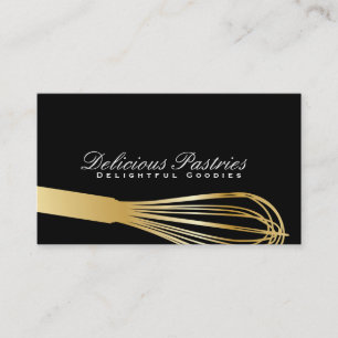 Cartão De Visita Whisk (ouro) o mestre culinário de