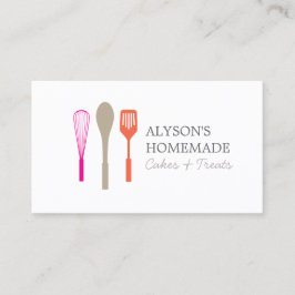 Cartão De Visita WHISK SPOON SPATULA LOGO III para a padaria, resta