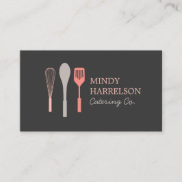 Cartão De Visita WHISK SPOON SPATULA LOGO IV para a padaria, restau