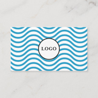 Cartão De Visita White Bondi Blue Wave Design Business Card