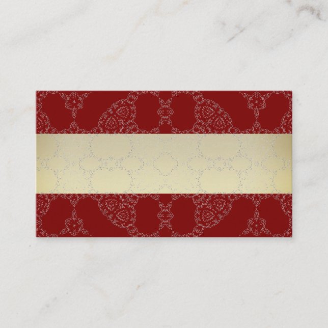 Cartão De Visita White Lace, Black and Gold Business Cards (Frente)