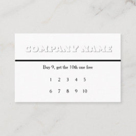 Cartão De Visita White on White Generic Loyalty Rewards