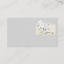 Cartão de visita White Stallion in Motion