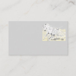 Cartão de visita White Stallion in Motion