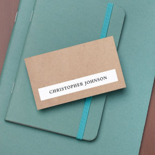 Cartão De Visita White Stripe Simples Moderno Elegante - Livro Kraf