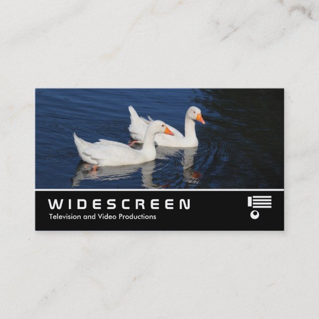 Cartão De Visita Widescreen 0440 - Emden Geese (Frente)