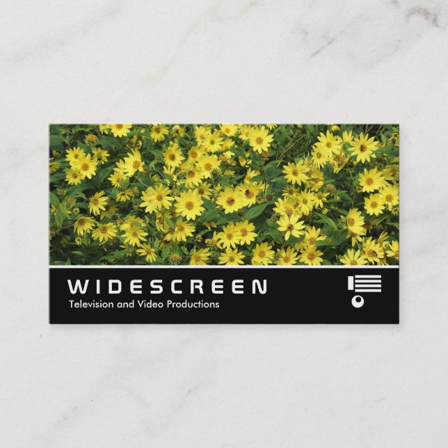 Cartão De Visita Widescreen 0469 - Daisies Amarelas (Frente)