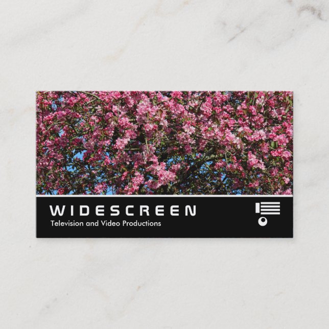 Cartão De Visita Widescreen 0473 - Flor de Cereja Rosa (Frente)