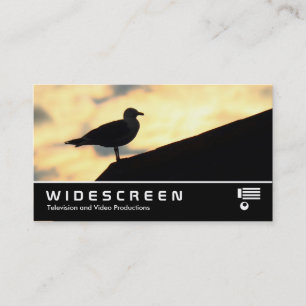 Cartão De Visita Widescreen 0475 - Herring Gull Sunset