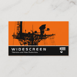 Cartão De Visita Widescreen 0482 - Mastro de Radar - Laranja