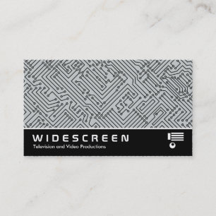 Cartão De Visita Widescreen 0484 - Circuito - Preto na Cinza