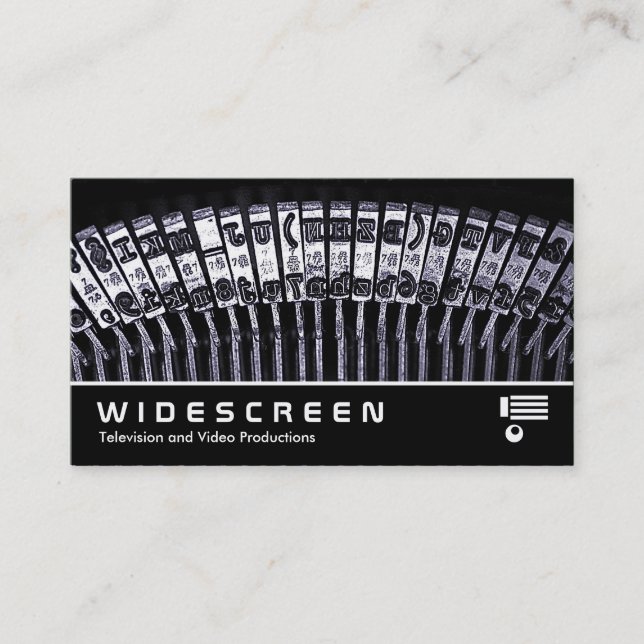 Cartão De Visita Widescreen 217 - Máquina de escrever (Frente)