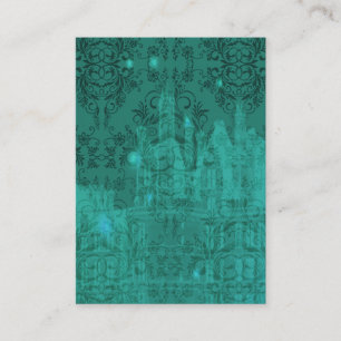 Cartão De Visita Wildflowers do damasco, o CASTELO do ANJO na