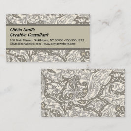 Cartão De Visita William Morris Botão Solteiro Flor Bot