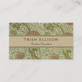 Cartão De Visita William Morris Cray Sage Flower Floral Botânica