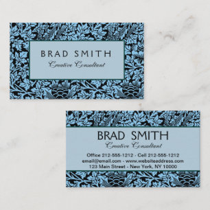 Cartão De Visita William Morris Floral Pattern Bird Anenome