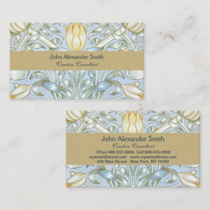 Cartão De Visita William Morris Lily e Pomegranato Flor Padrão