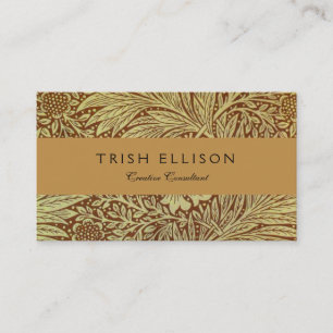 Cartão De Visita William Morris Marigold Padrão Antiquado de Flor