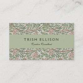 Cartão De Visita William Morris Sweetbriar Floral Art Nouveau