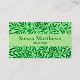 Cartão De Visita William Morris Willow Pattern, Light Jade Green