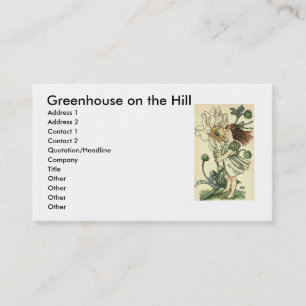 Cartão De Visita Windflower, Greenhouse no Capitólio