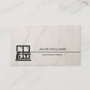 Cartão De Visita Windows Washer Home Office Clearing Service