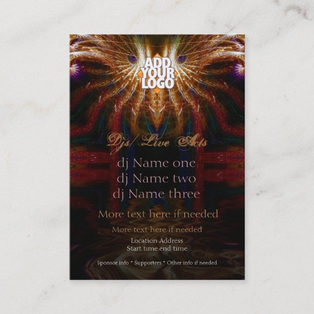 Cartão De Visita Wise Owl Fractal Mini Flyer (Frente)