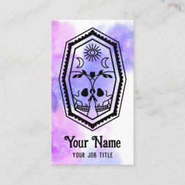Cartão De Visita Witchy Skull Coffin Mystic Spiritual Business Card